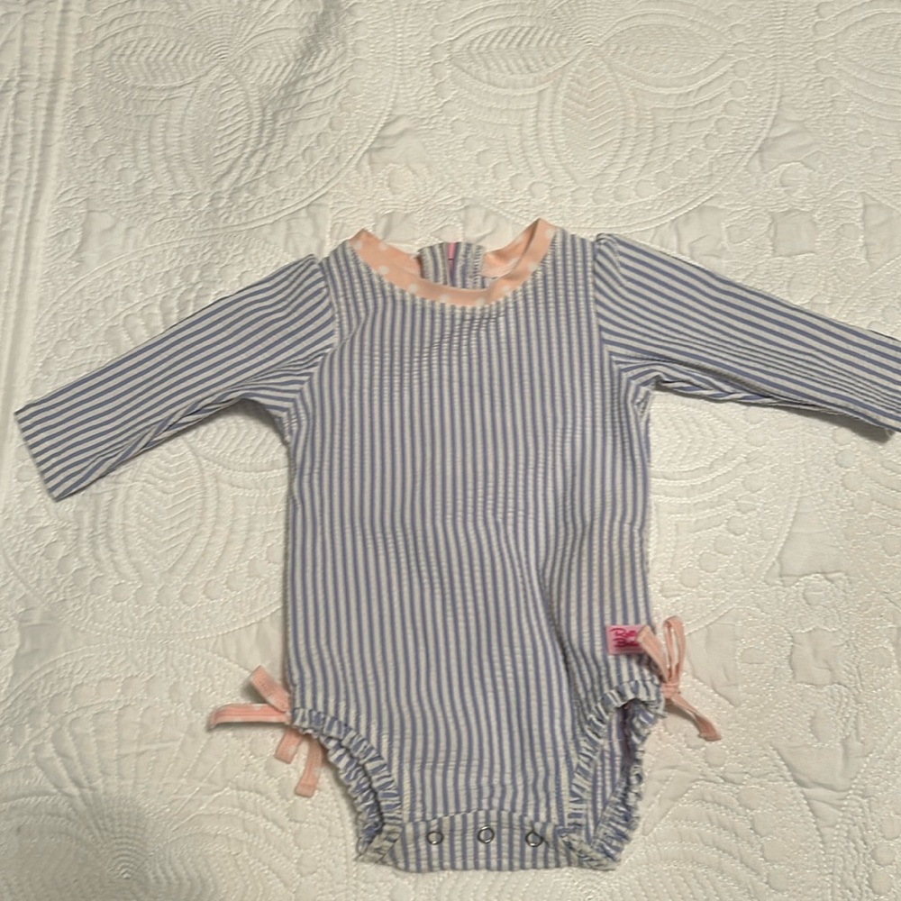 Ruffle Butts Searsucker Suit 3-6M
